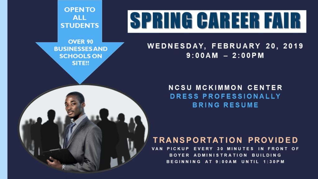 Spring Career Fair ENCCA NC State University Saint Augustine's