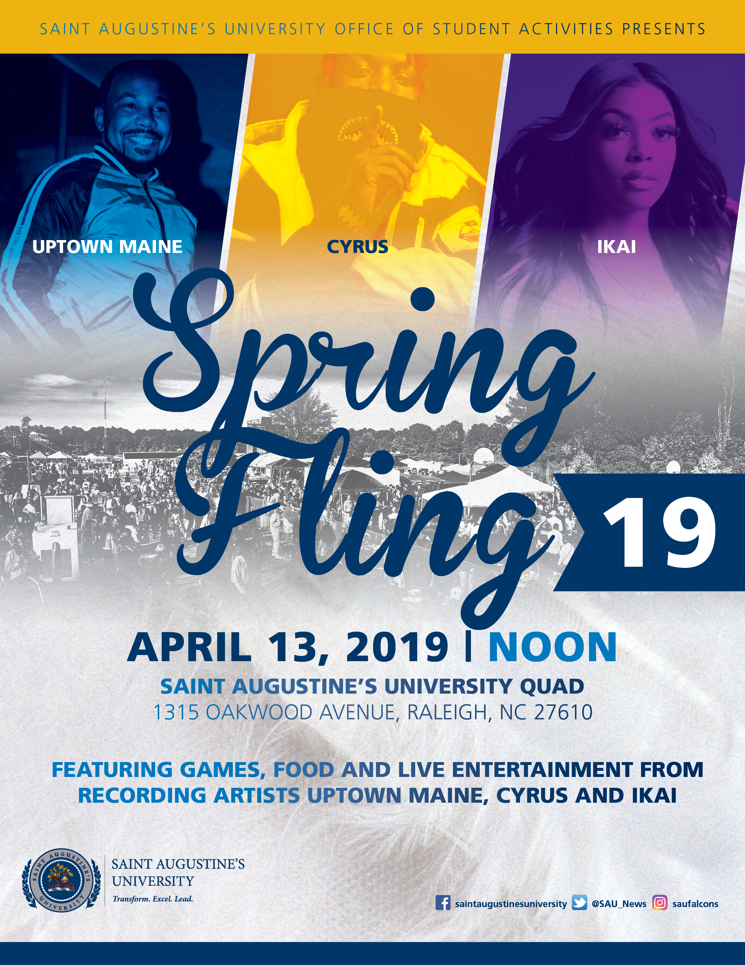 2019 spring fling flyer 1 saint augustines university spring fling flyers