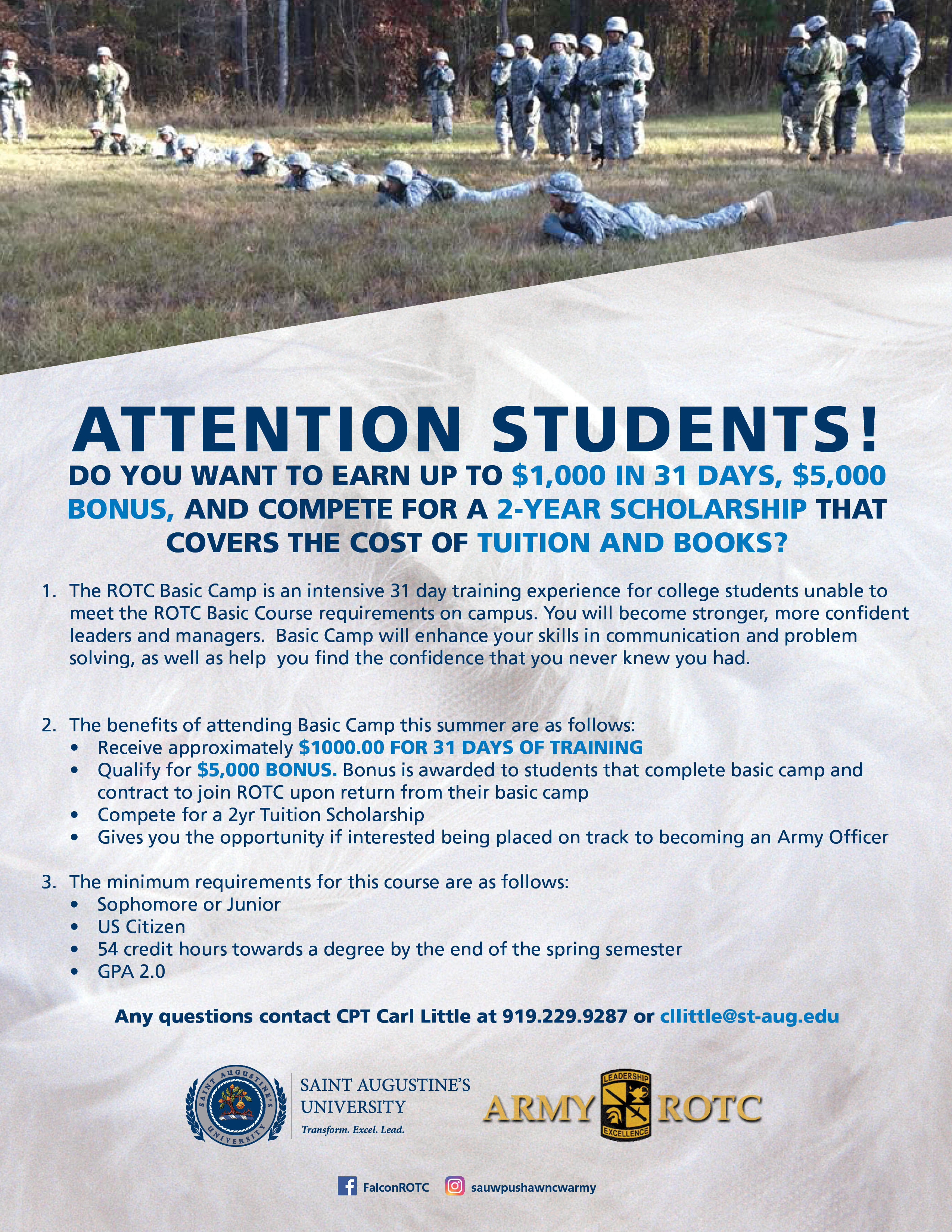 Basic Camp Flyer Saint Augustine S University