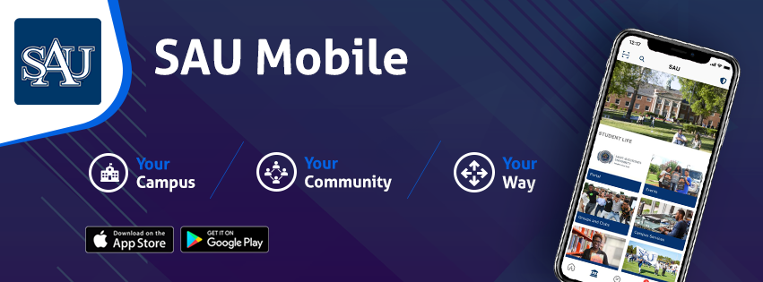 SAU mobile app banner