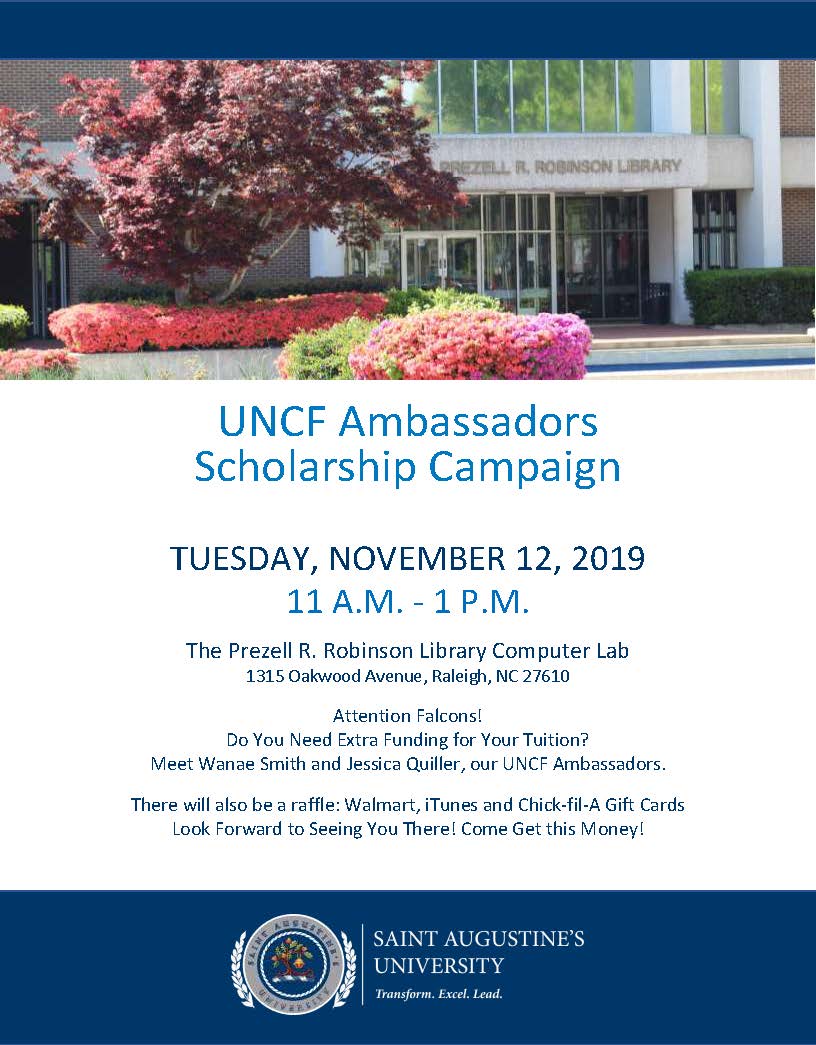UNCF Ambassadors Scholarship Campaign Saint Augustine's University