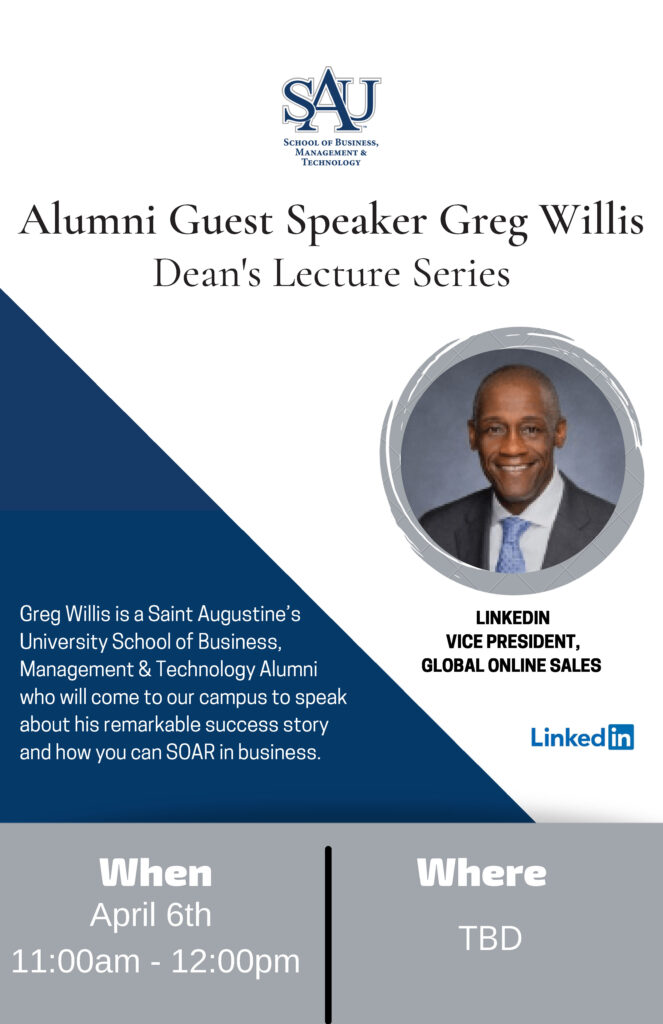 dean_speaker_series_flyer_greg_willis Saint Augustine's University