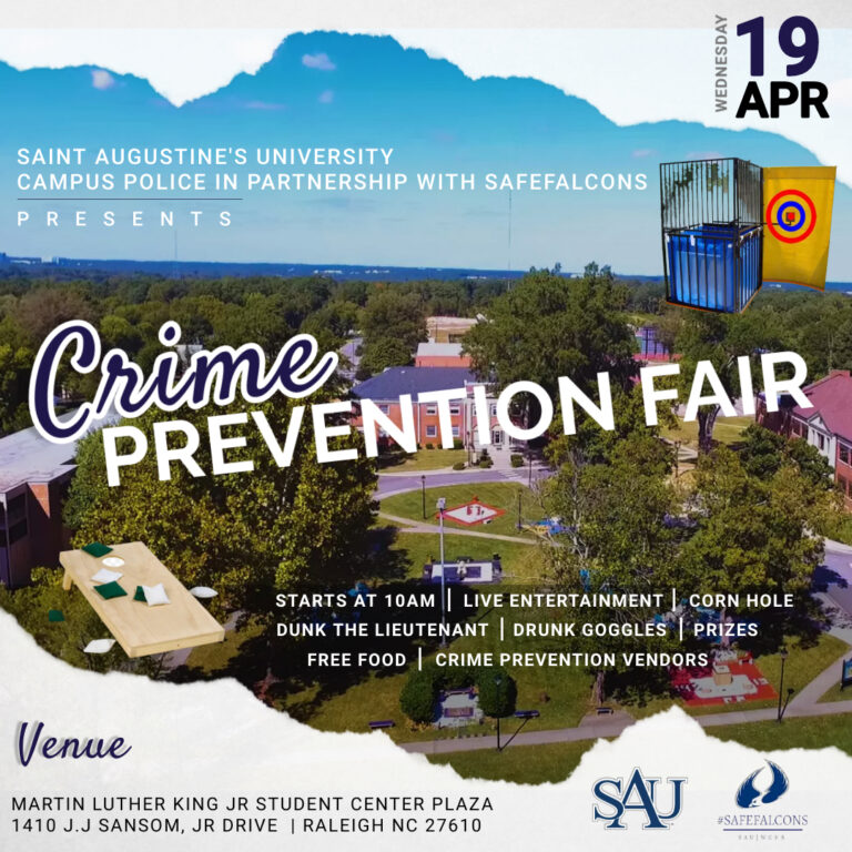 Crime Prevention Fair Flyer Saint Augustine's University