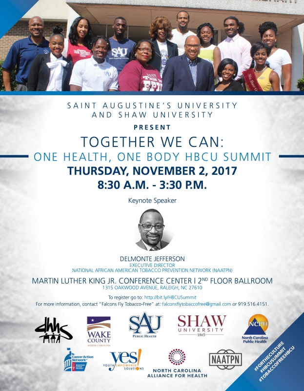SAU and Shaw University Team up to Promote Tobacco-free Policies on NC HBCU Campuses